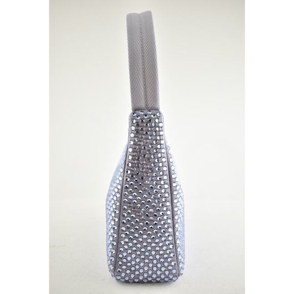 Prada Re-Edition 2000 Purple Crystal Nylon Shoulder Top Handle Mini Hobo Bag - Picture 5 of 9